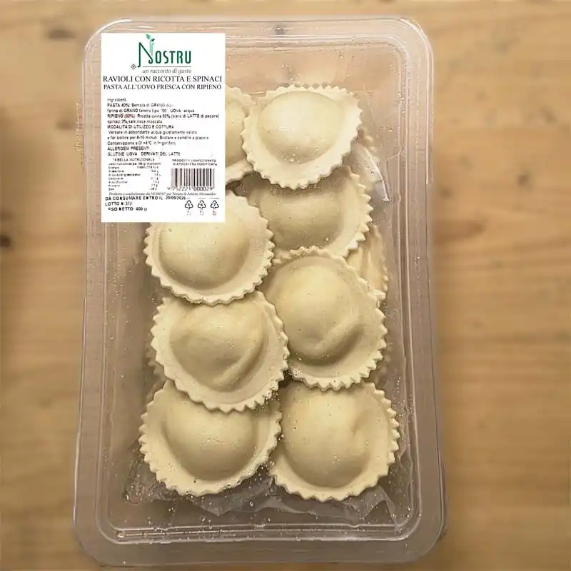 Ravioli di ricotta e spinaci